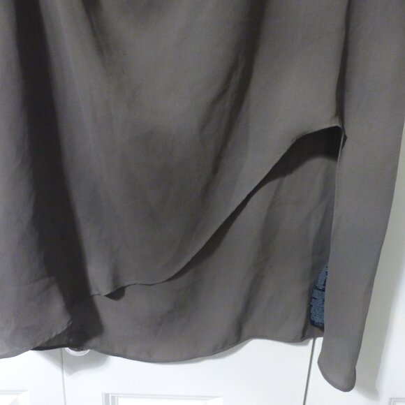 MARCIANO by GUESS olive green long chiffon one shoulder top - Picture 5 of 7